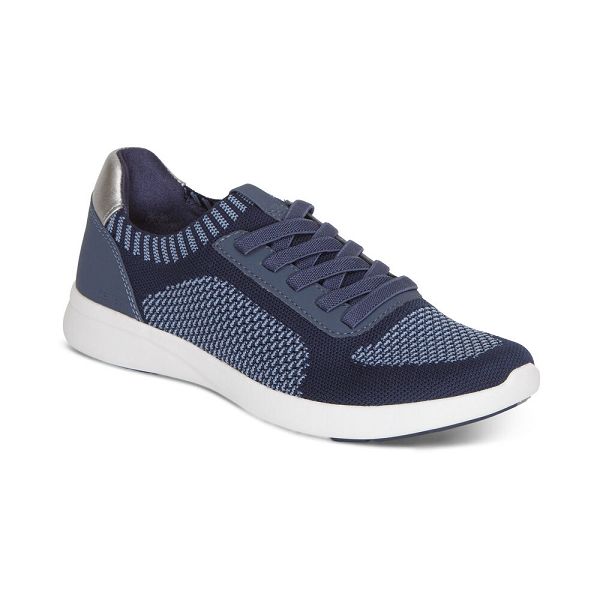 Aetrex Women's Teagan Arch Support Sneakers Navy Shoes UK 3593-292